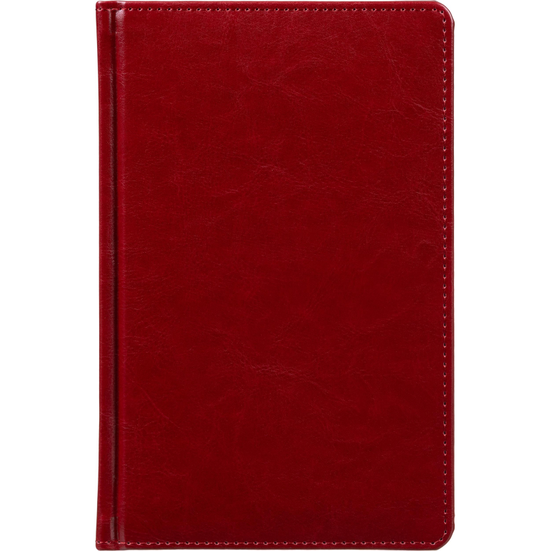 Ежедневник недатированный Attache А5, 160л, 138x213мм под кожу, бордовый - фото 2