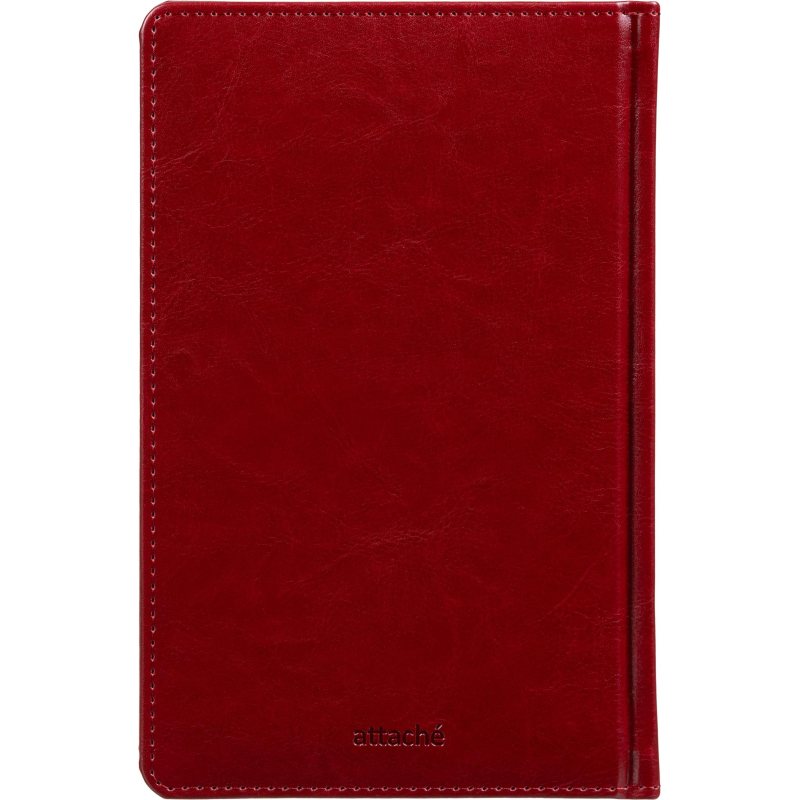 Ежедневник недатированный Attache А5, 160л, 138x213мм под кожу, бордовый - фото 18