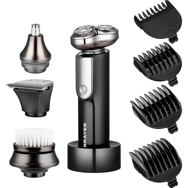 Электробритва BRAYER 3602BR,ротор.сист,лит.бат.1x800мАч, триммер - фото 19