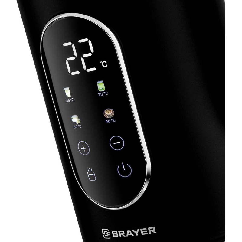 Чайник BRAYER 6107BR-BK,электрический,2200Вт,1,7л,Cool Touch,cенсор упр - фото 3