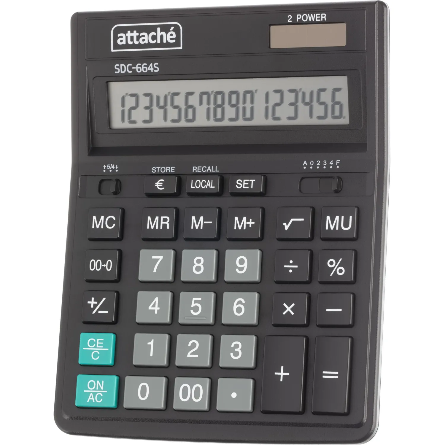 Калькулятор настольный  Attache SDC-664S 16-разрядный черный 206х158х33мм - фото 3