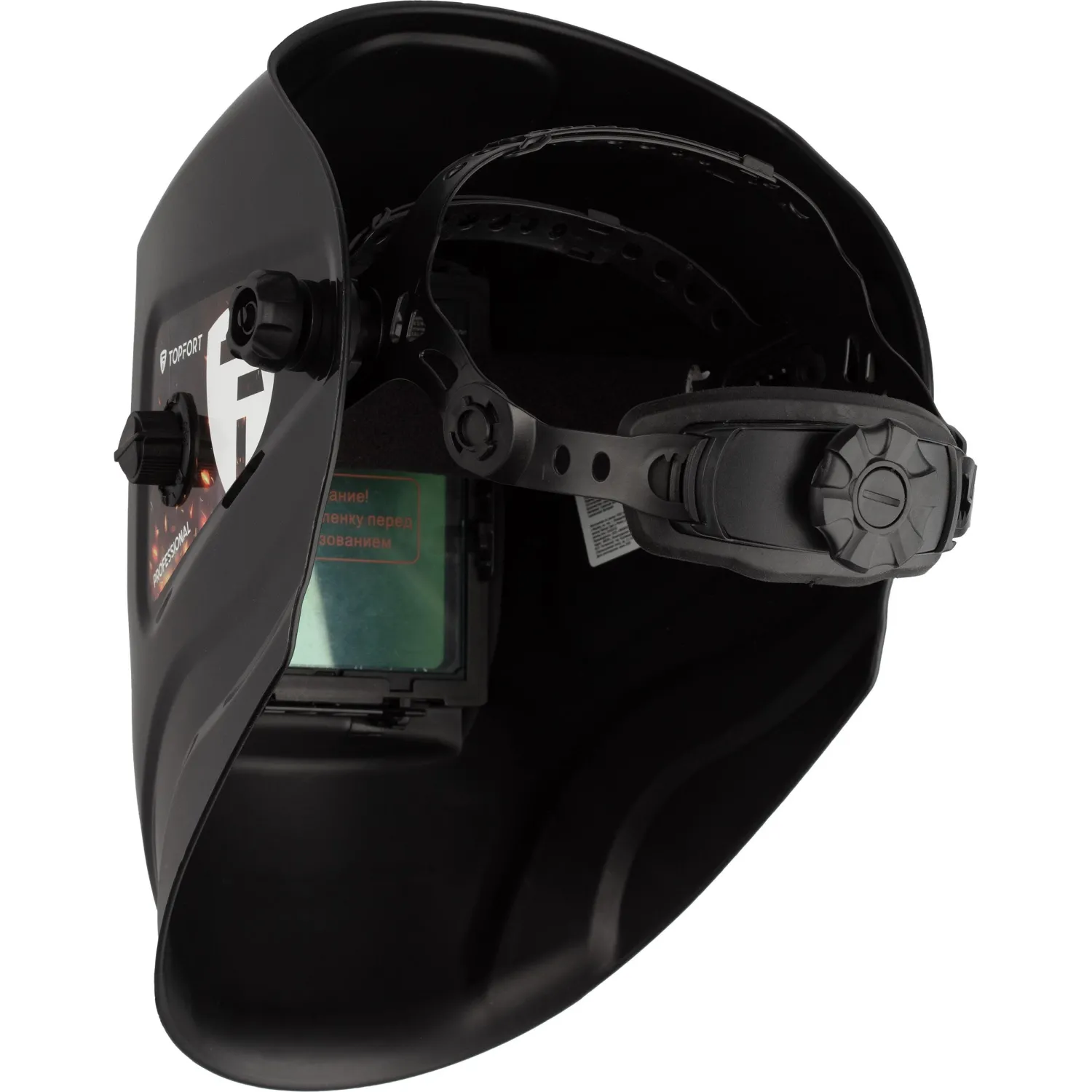 Щиток защитный сварщика с АСФ хамелеон TOPFORT PROFESSIONAL 3/4-8/9-13 DIN - фото 4