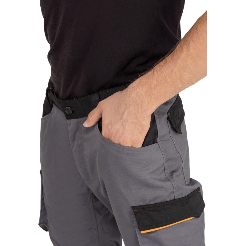 Брюки рабочие летние мужские MACH2 сер/оранж р.3XL (арт.M2PA3GO3X) - фото 5