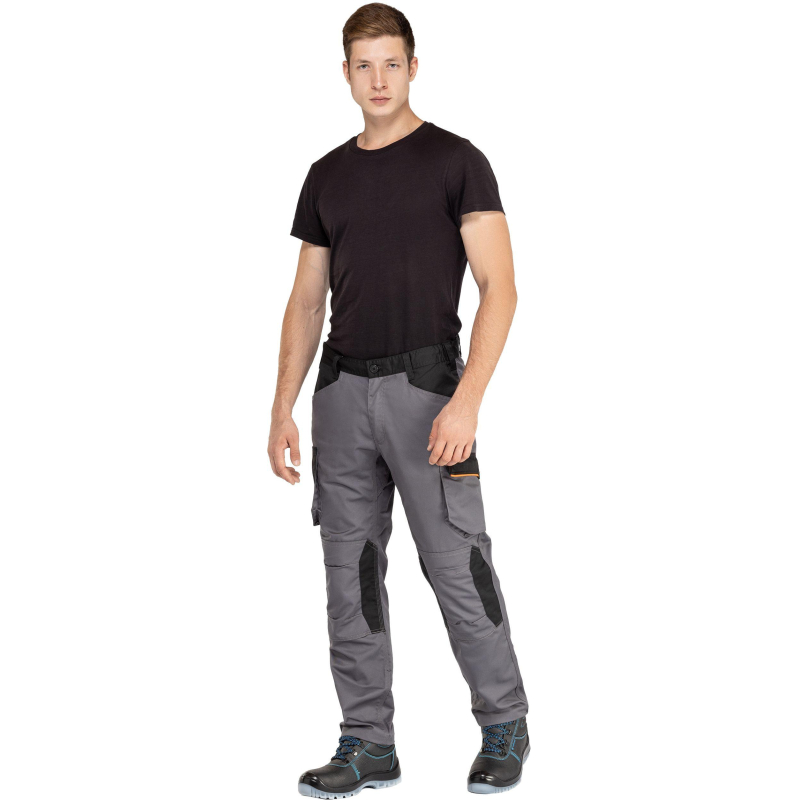 Брюки рабочие летние мужские MACH2 сер/оранж р.3XL (арт.M2PA3GO3X) - фото 7