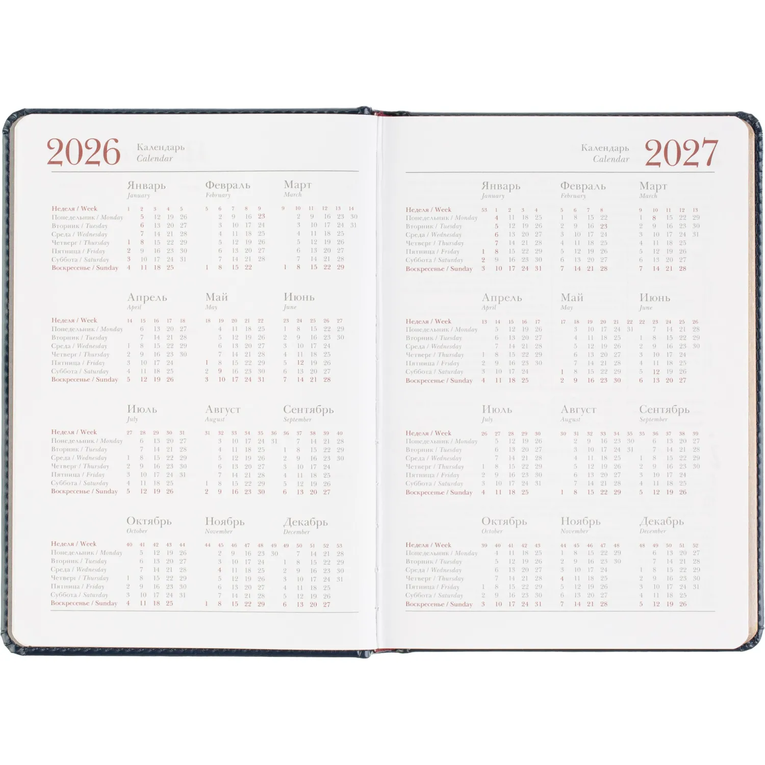 Ежедневник датированный 2026 А5+ SIDNEY NEBRASKA синий, зол обрез 3-125/04 - фото 9