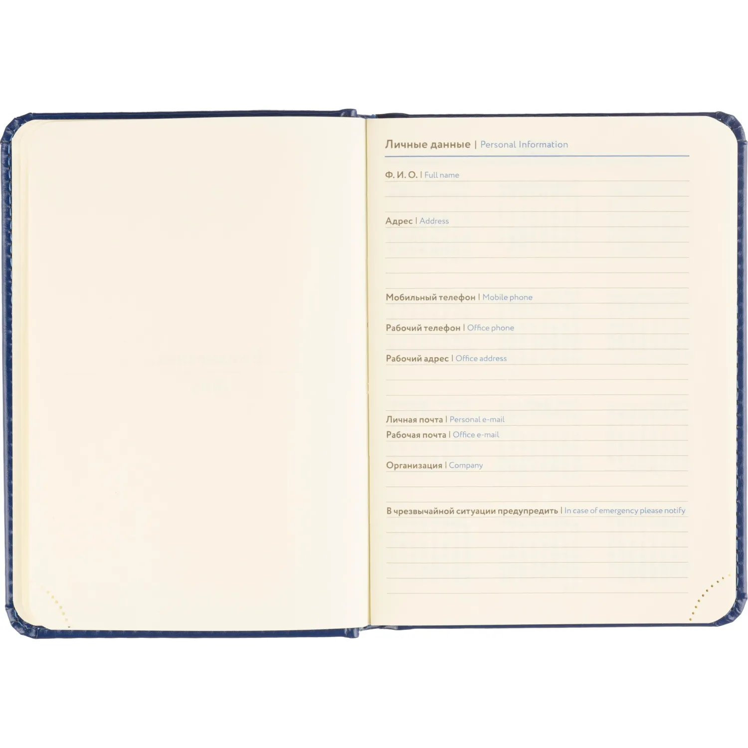 Ежедневник недатированный ATTACHE Priority А6, 160л, синий - фото 9