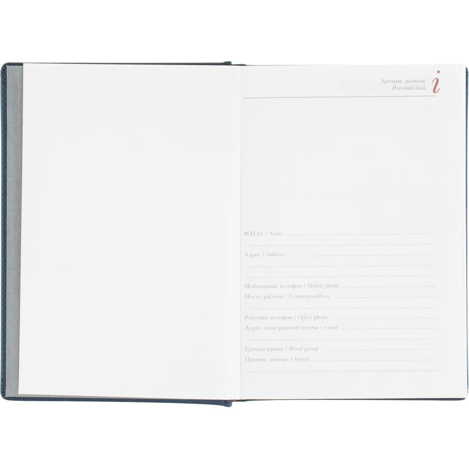 Ежедневник датированный 2026 А5+ VELVET темно-синий 3-123/18 - фото 7