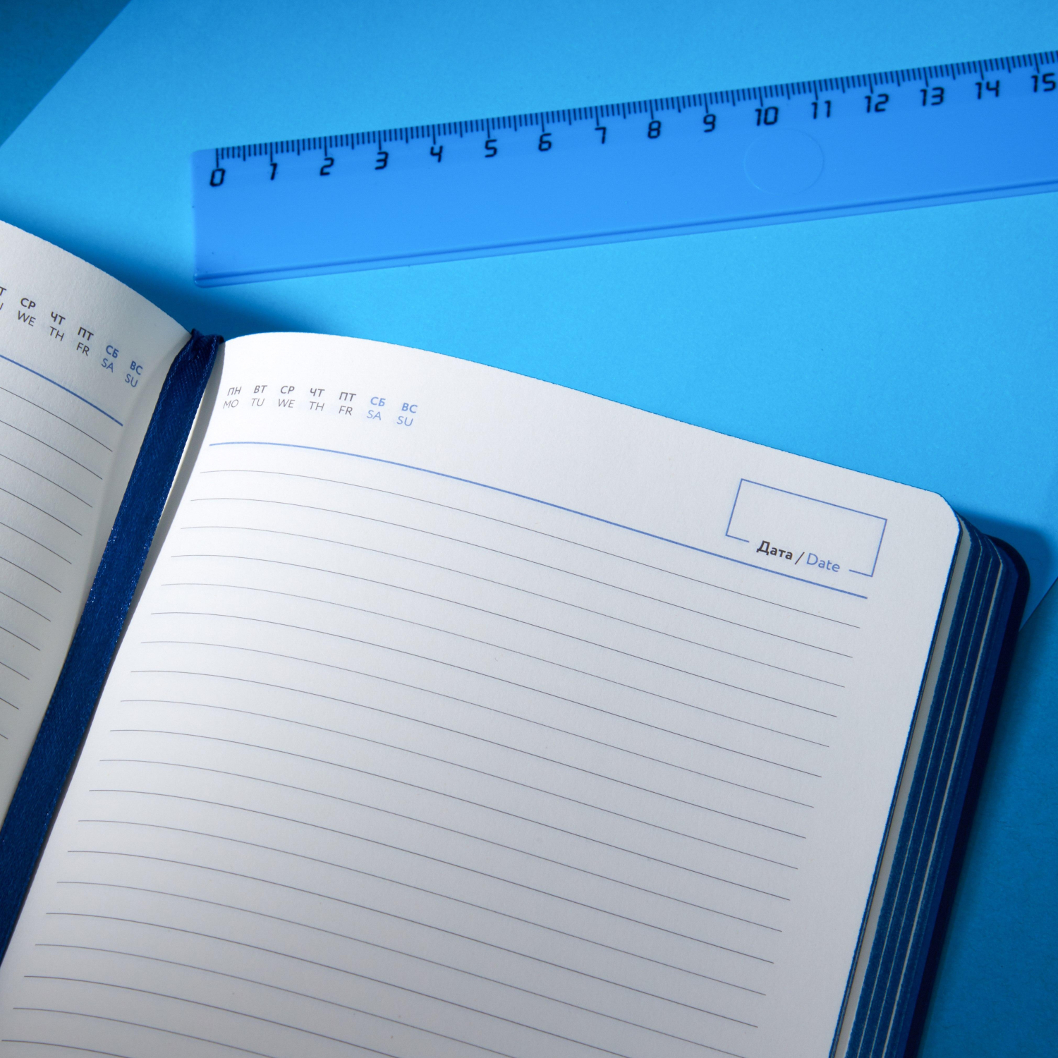 Ежедневник недатированный ATTACHE Soft touch А5,140х200мм,136л, синий - фото 21