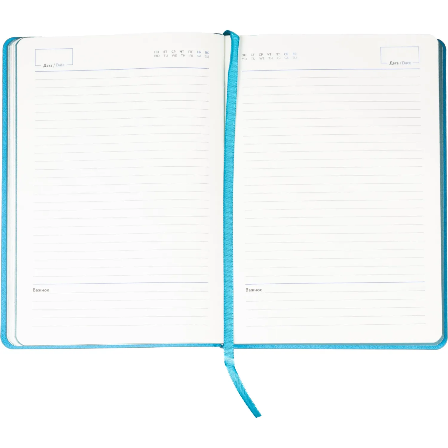 Ежедневник недатированный ATTACHE Soft touch А5, 140х200мм, 136л, бирюзовый - фото 15