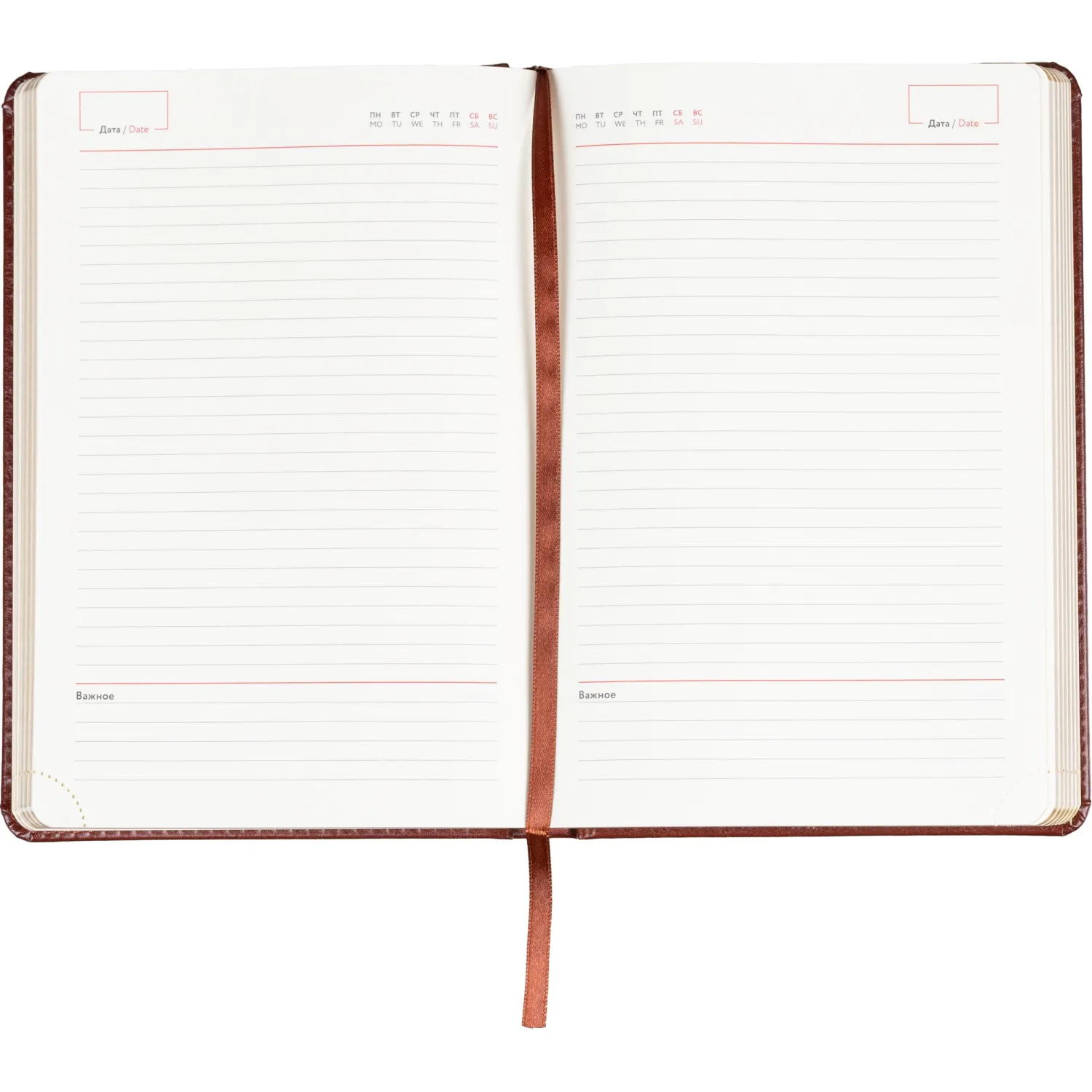 Ежедневник недатированный ATTACHE Gold А5,143х210мм, 160л,  коричневый - фото 16