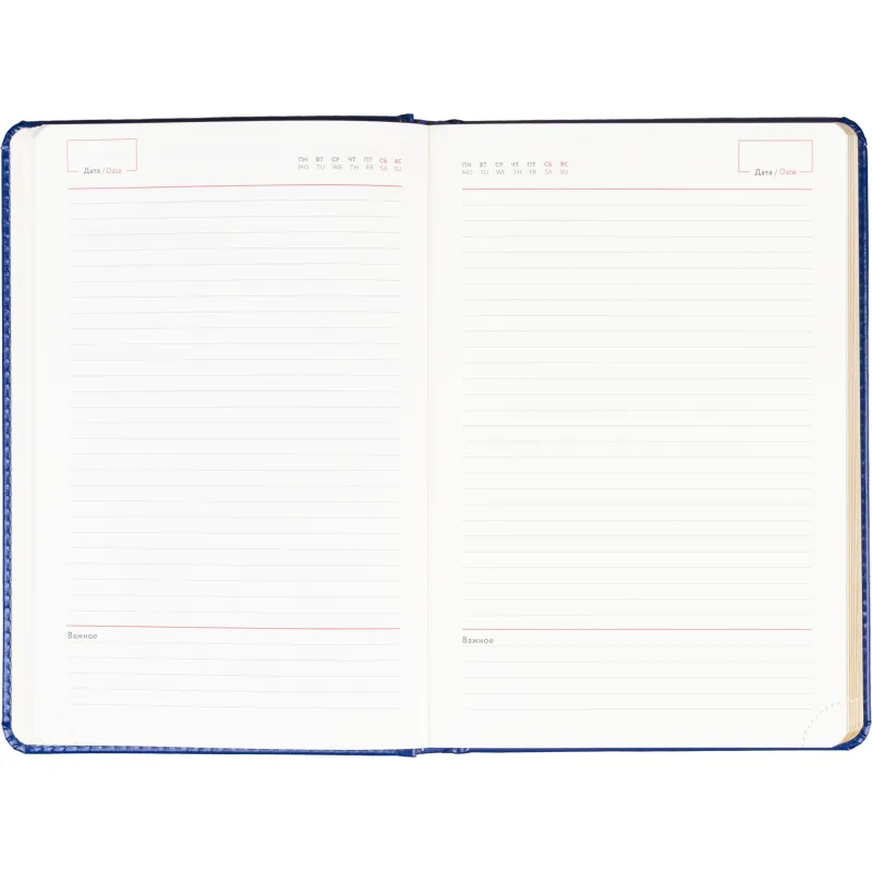 Ежедневник недатированный ATTACHE Gold А6, 160л, синий - фото 15