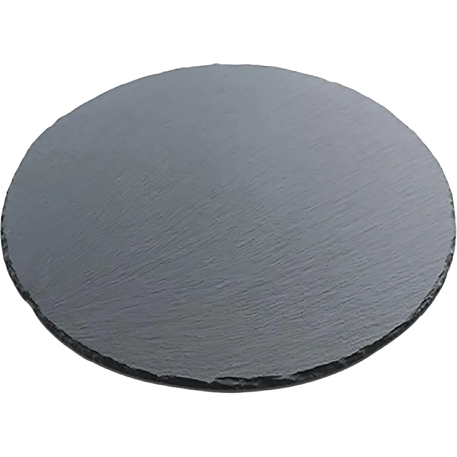 Блюдо для подачи круглое d=25 см. h=0,8 см. черное, сланец MGprof,  68711 - фото 1