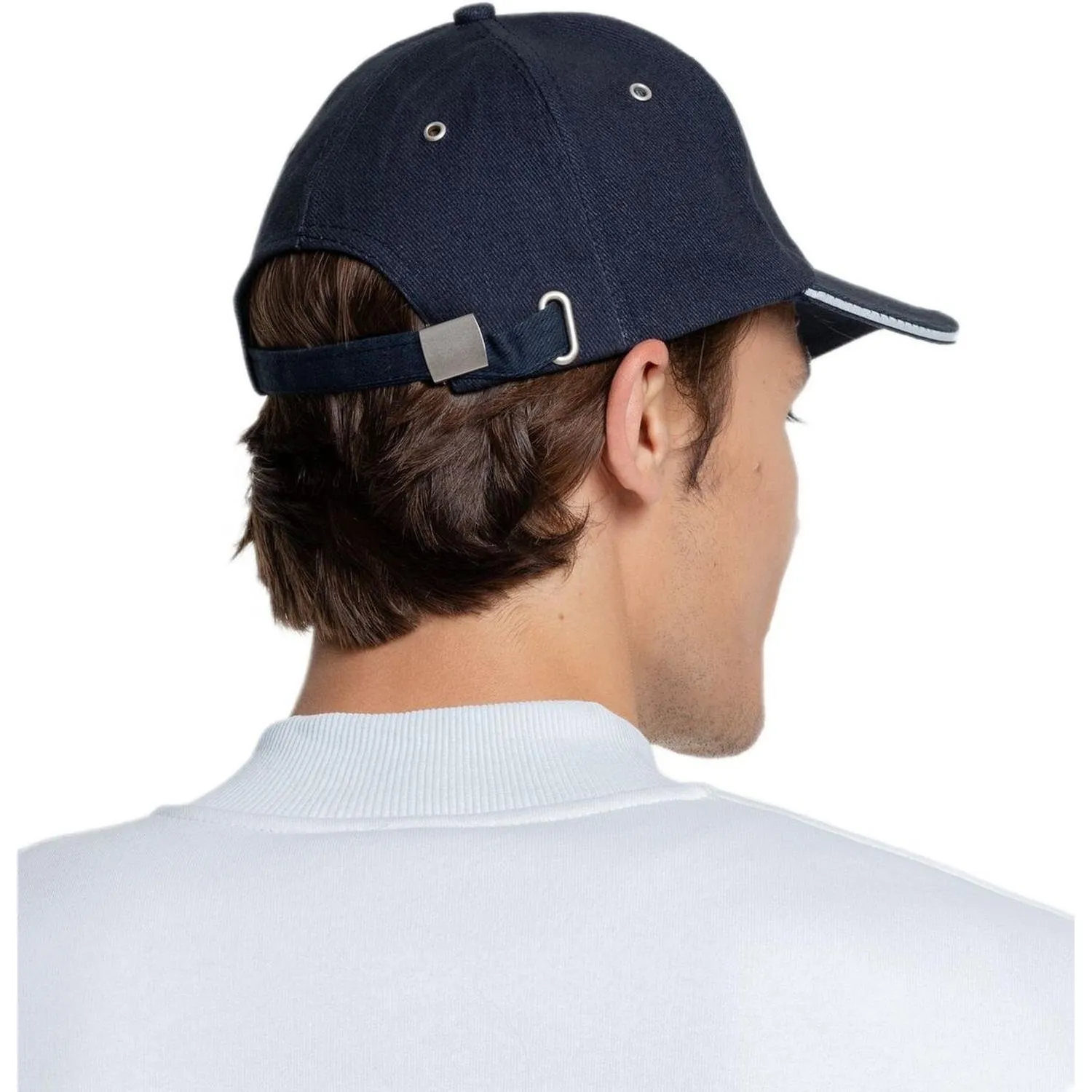 Бейсболка Classic, темно-синяя с белым кантом - фото 3