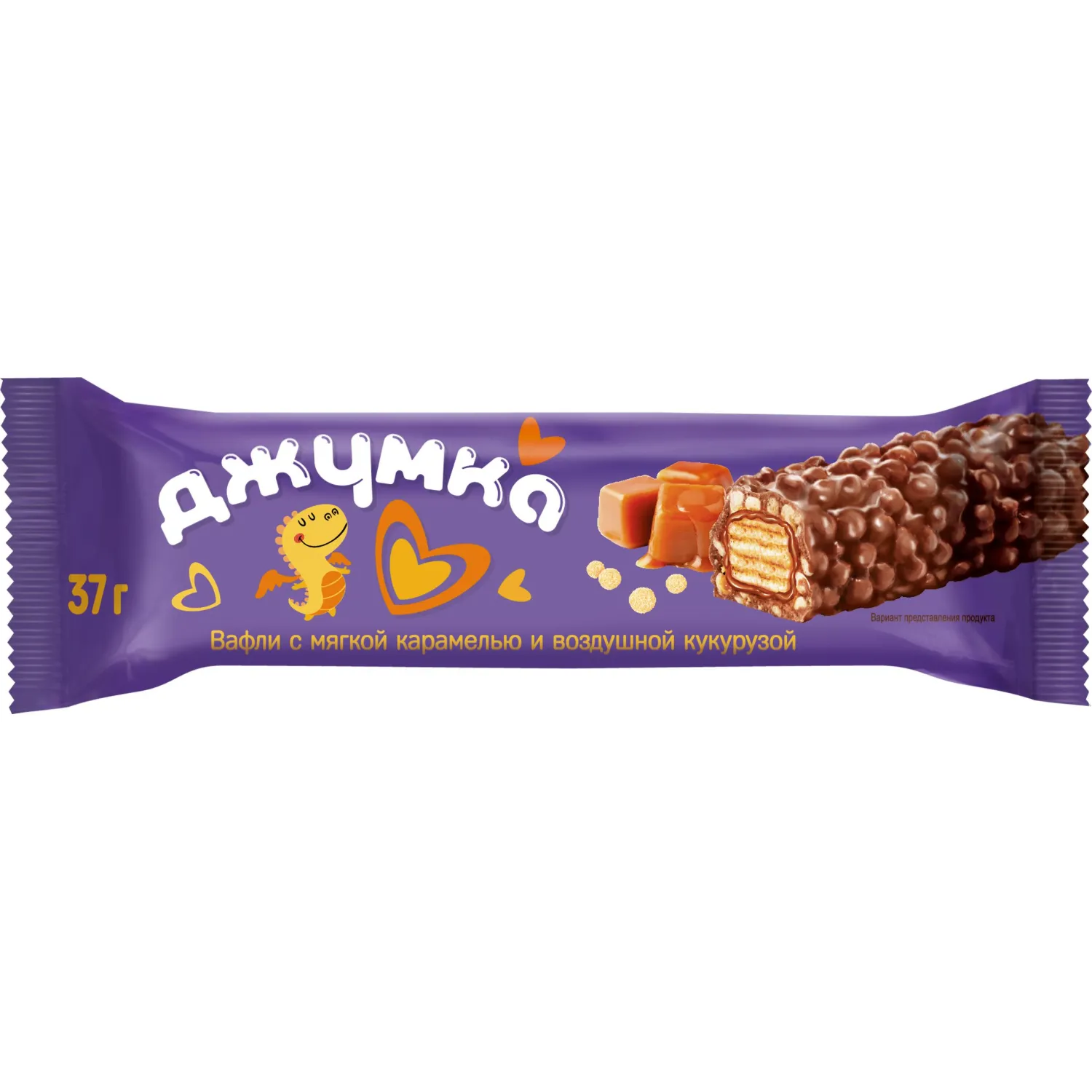 Вафли Джумка с мягкой карамелью и воздушной кукурузой,ш/б 37гx15шт/уп,ЯК329 - фото 2