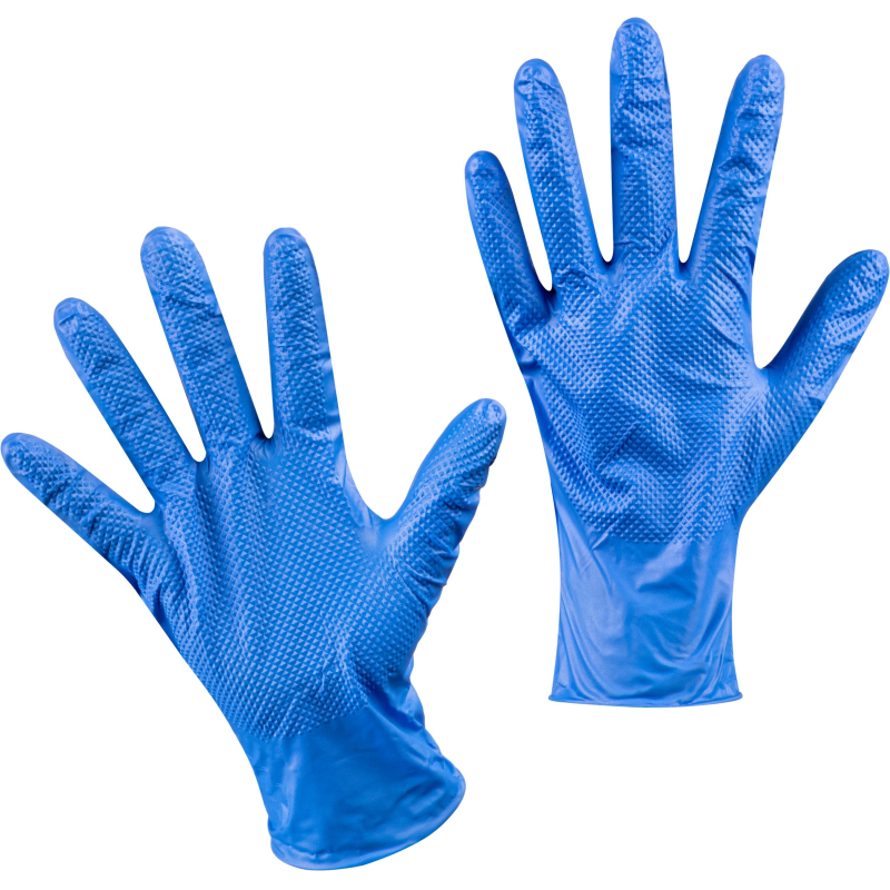 Перчатки одноразовые нитрил GOGRIP BLUE цв.голубой (25пар/уп) рXL,ПС - фото 2