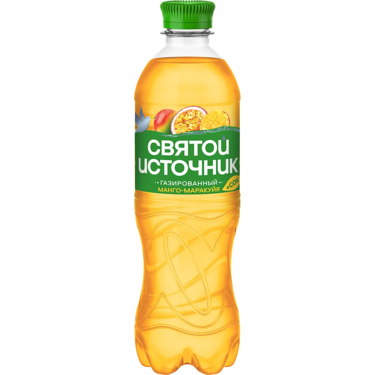Вода питьевая Святой Источни Вода+Сок со вкусом манго-маракуйя газ 0,5л - фото 2