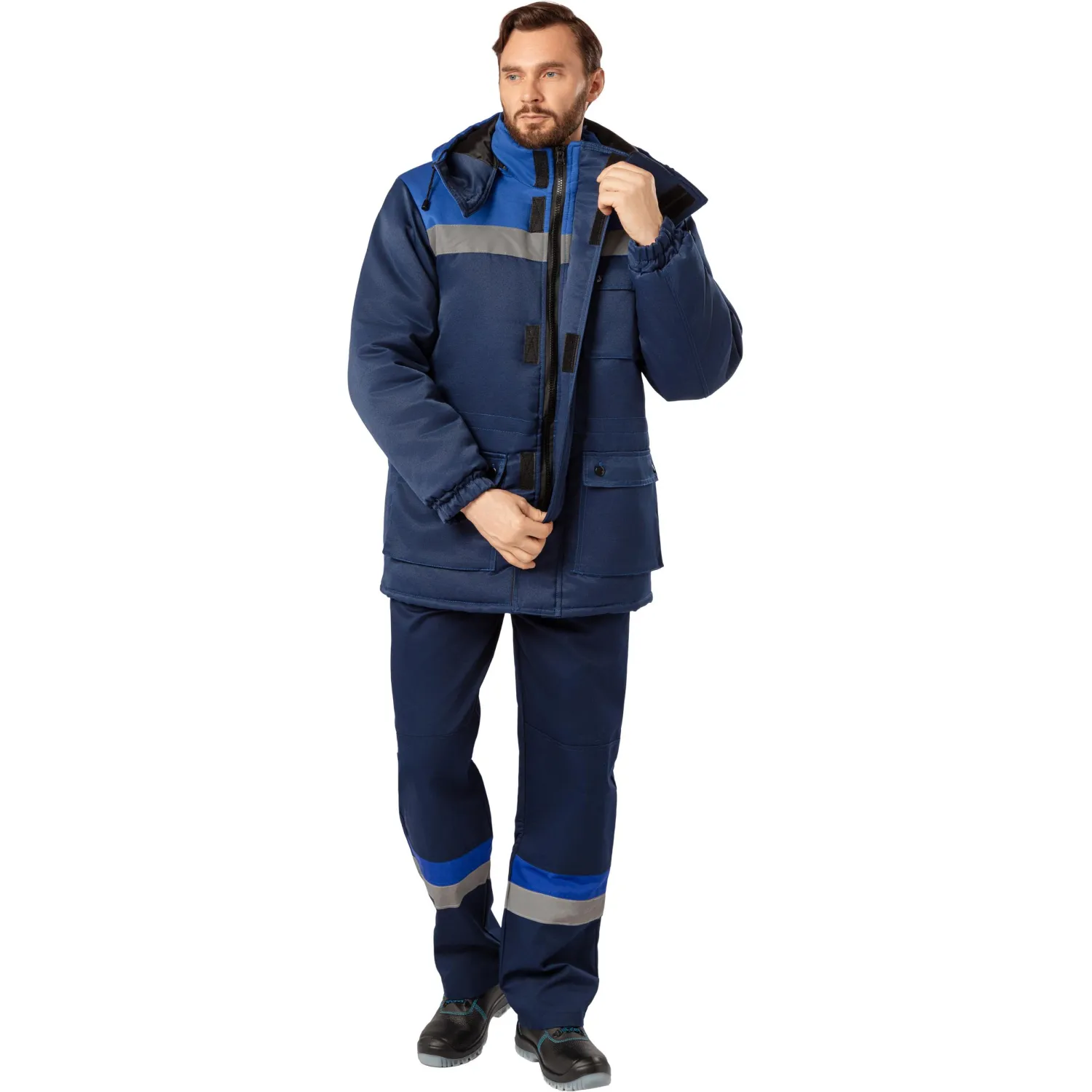 Куртка зим муж з08 син/вас с СОП 128-132/194-200 - фото 16