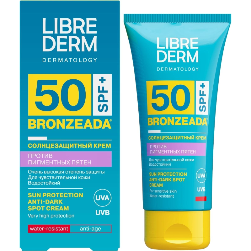 Крем солнцезащитный LIBREDERM BRONZEADA против пигментных пятен SPF50 50 мл - фото 3
