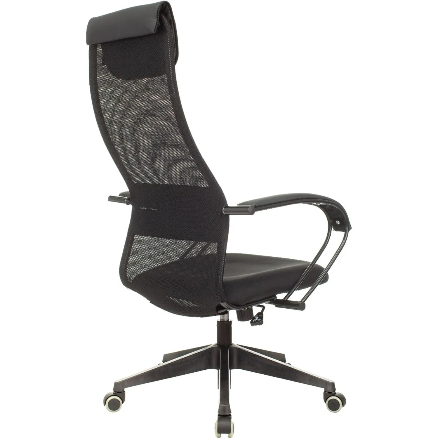 Кресло 0MX_VB_EChair-655 LT TTW сетка/ткань черный, пластик - фото 4