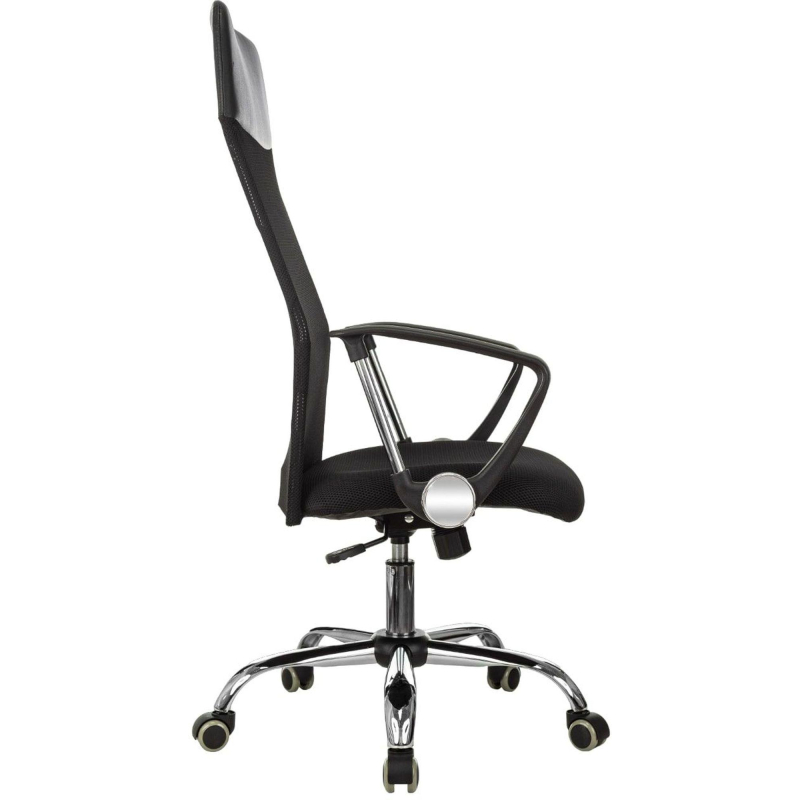 Кресло 0MX_VB_EChair-508 TTW сетка/ткань/кожзам  черный хром - фото 3