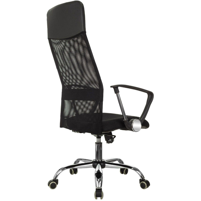Кресло 0MX_VB_EChair-508 TTW сетка/ткань/кожзам  черный хром - фото 5