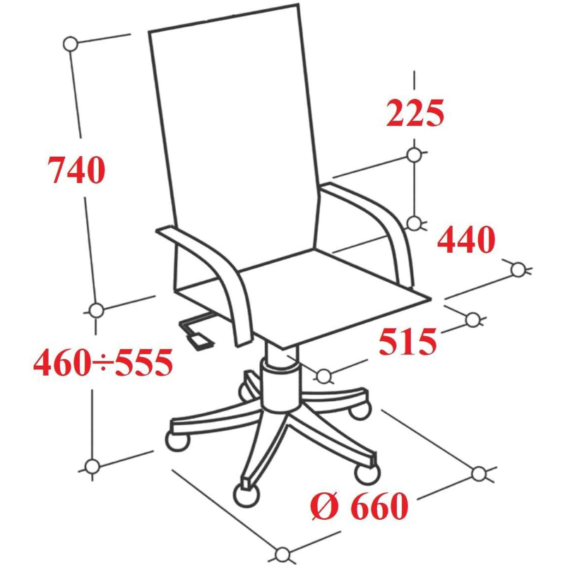 Кресло 0MX_VB_EChair-508 TTW сетка/ткань/кожзам  черный хром - фото 9
