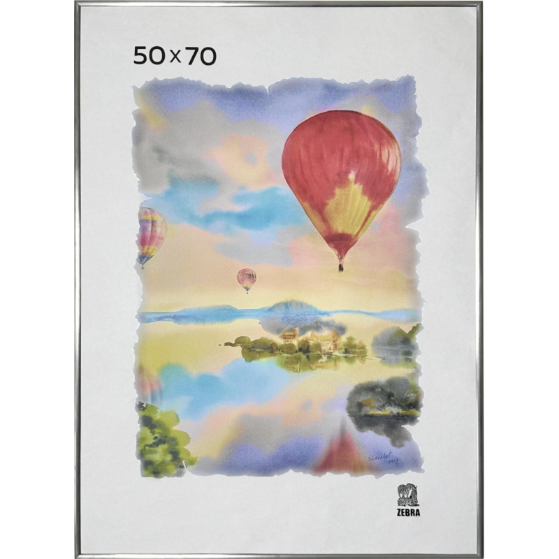 Рамка алюминиевая, 50х70, серебро, PS стекло - фото 1