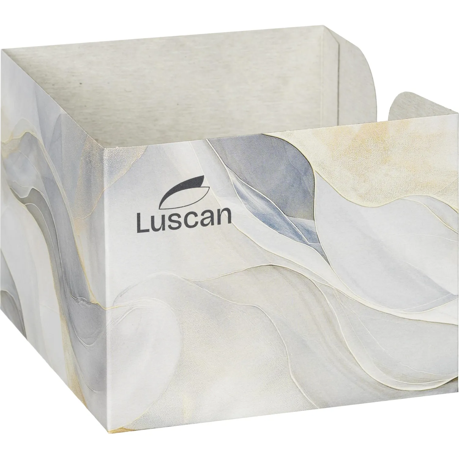 Салфетки бумажные Luscan 1 сл 24x24см белые 100штх4, спендер - фото 6