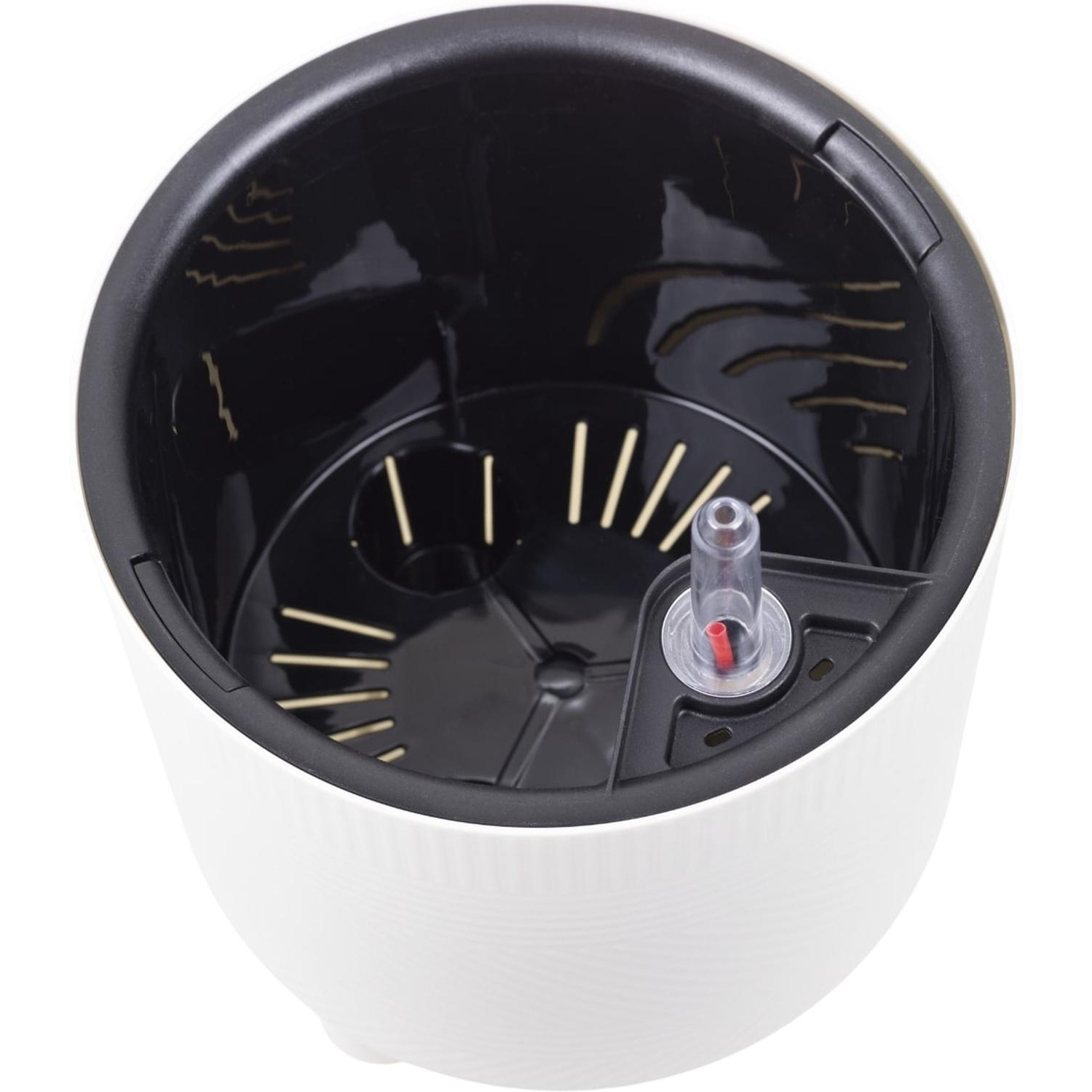 Кашпо ШЭНК D180мм 3,6л с вставкой и с автополивом, белый ротанг,М 3241 - фото 2