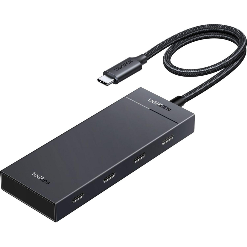 Разветвитель USB UgreenCM806(55334)хаб 5in1 USB-C 10Gbps/4xUSB-C 3.2+PD чрн - фото 1