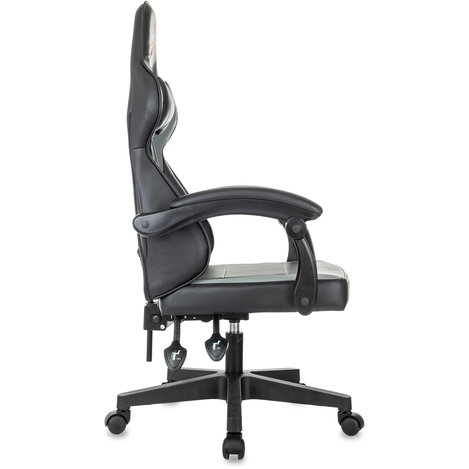 Кресло VB_Echair Easy Game-907 LT PU экокожа черный/серый, пластик - фото 4