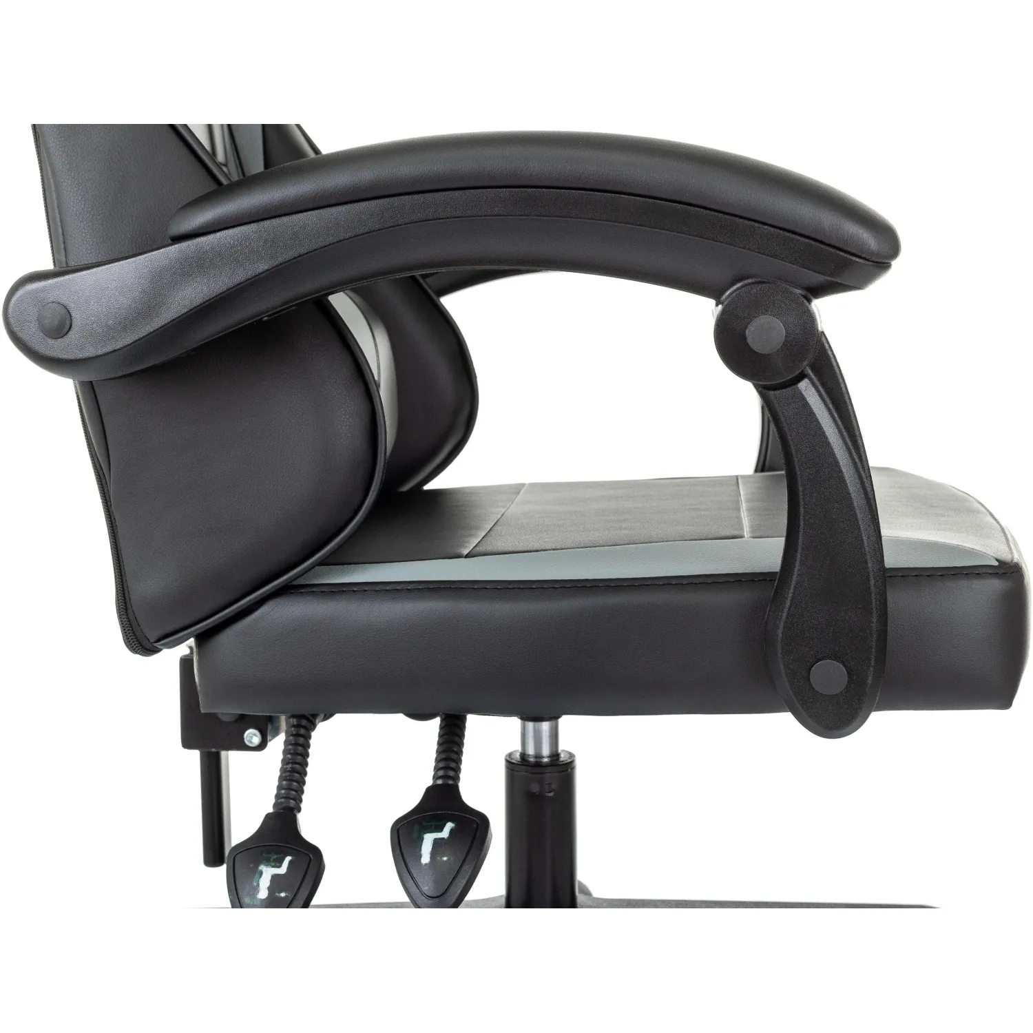Кресло VB_Echair Easy Game-907 LT PU экокожа черный/серый, пластик - фото 10