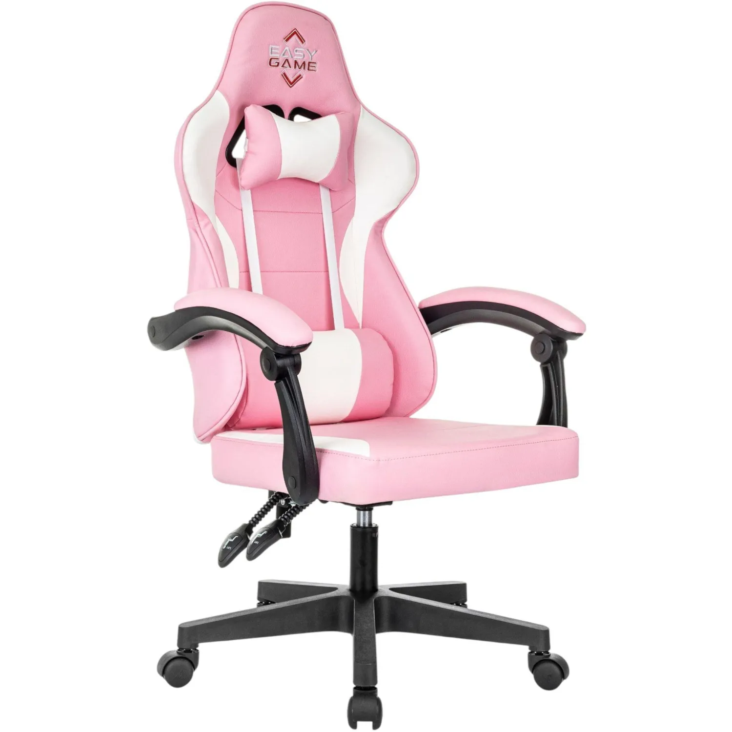 Кресло VB_Echair Easy Game-907 LT PU экокожа розовый/белый, пластик - фото 1