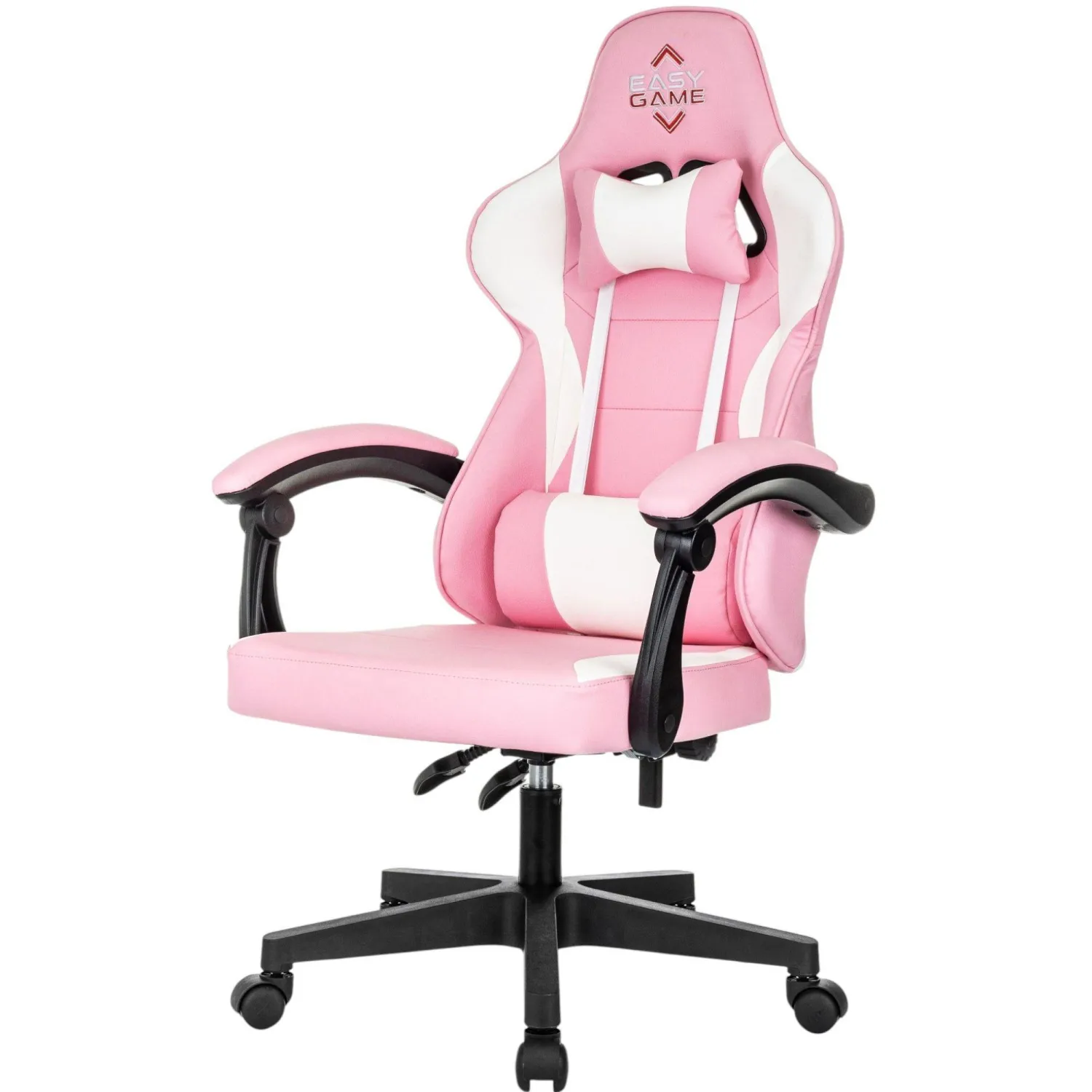 Кресло VB_Echair Easy Game-907 LT PU экокожа розовый/белый, пластик - фото 4