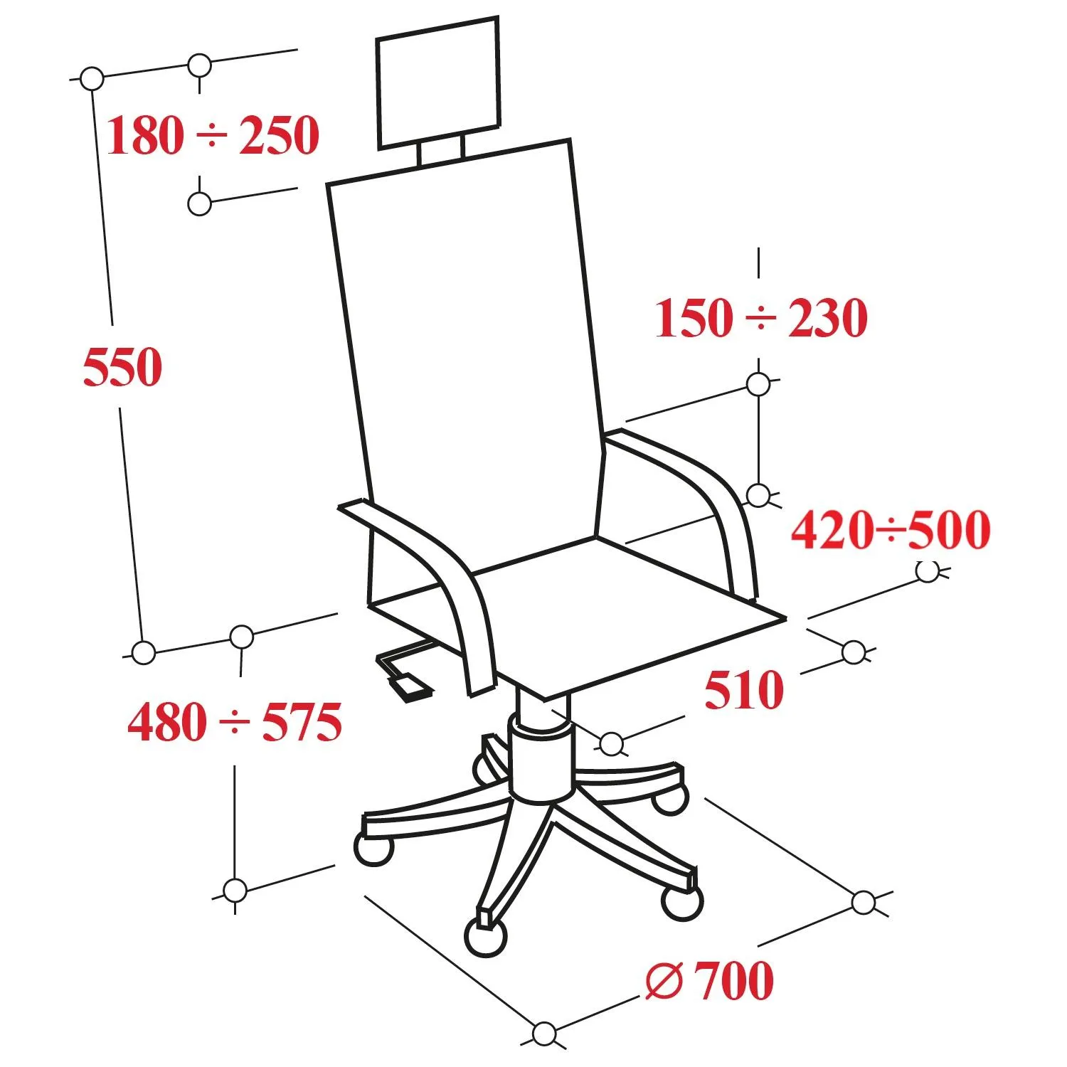 Кресло VB_EChair 663 TC-H/SL черный TW-01 38-418 сетка/ткань - фото 5