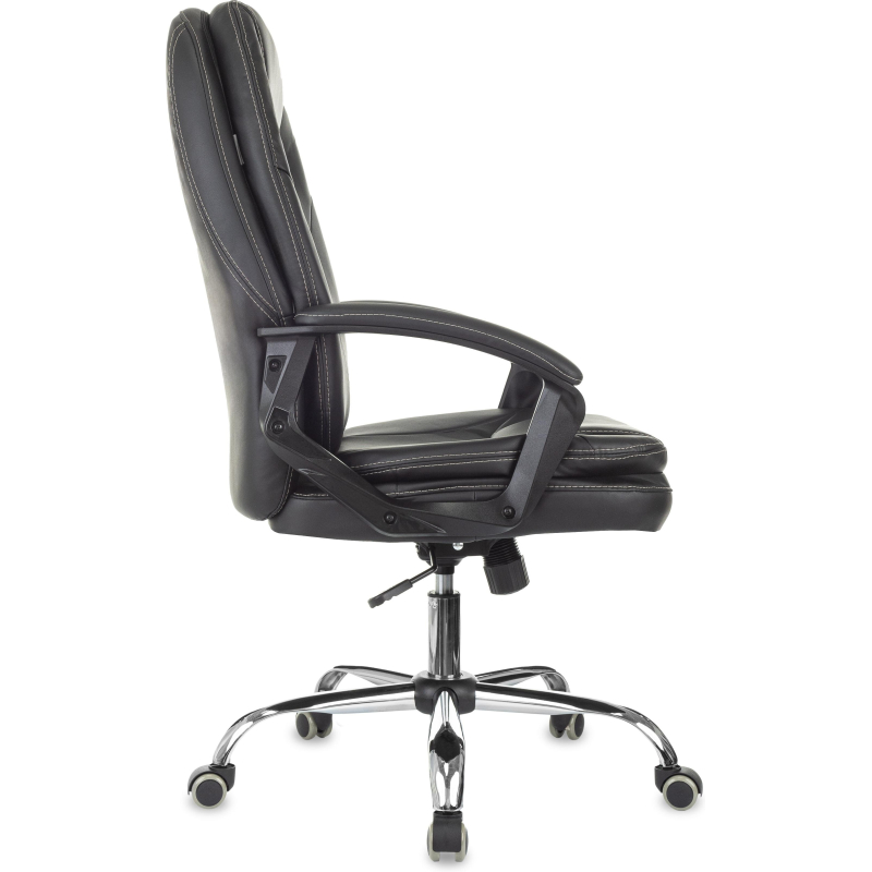 Кресло VB_EChair 668 TPU/SL черный экокожа крестов.металл хром - фото 3