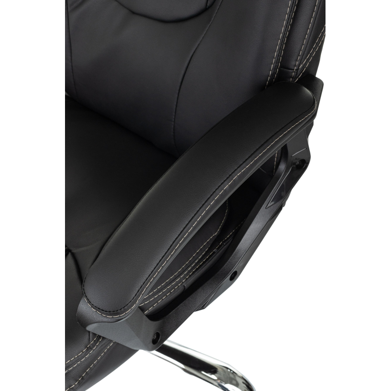 Кресло VB_EChair 668 TPU/SL черный экокожа крестов.металл хром - фото 6