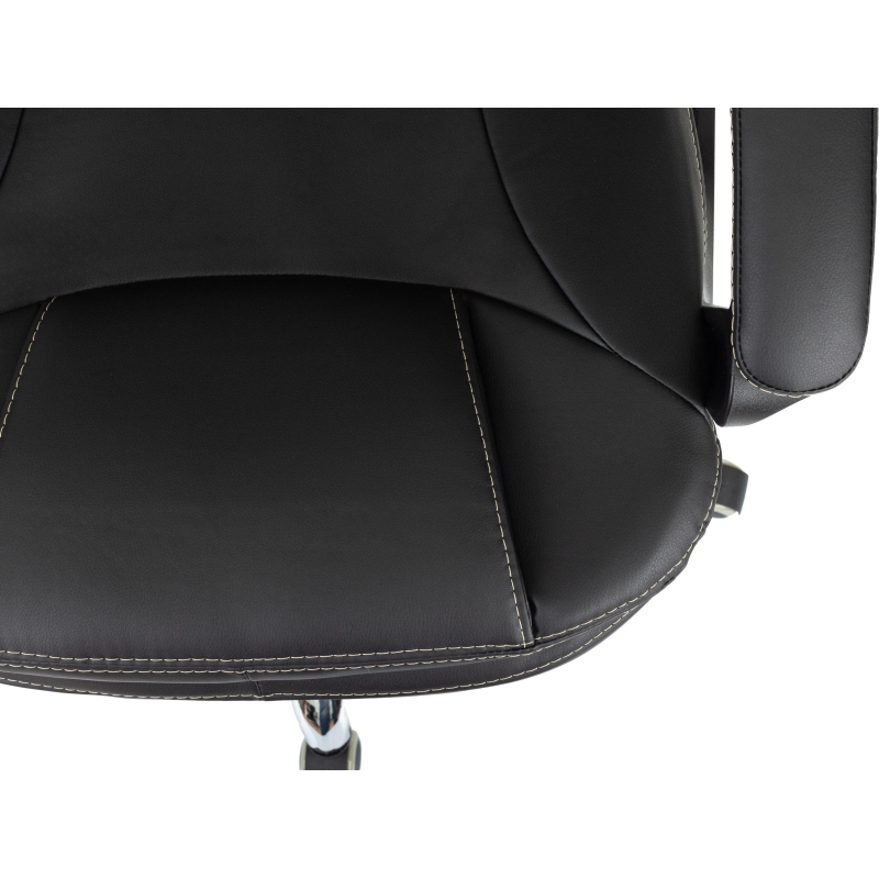 Кресло VB_EChair 668 TPU/SL черный экокожа крестов.металл хром - фото 7