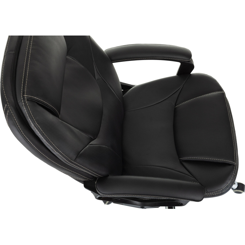 Кресло VB_EChair 668 TPU/SL черный экокожа крестов.металл хром - фото 10