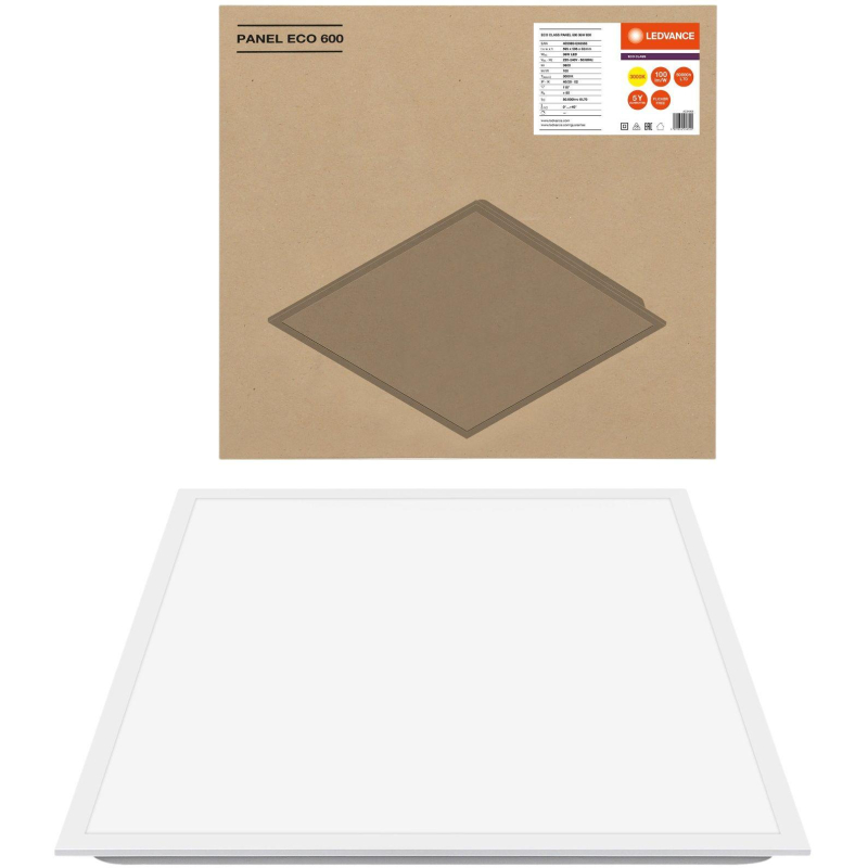 Светильник 36Вт 600х600 3000K 3600лм IP40 унив. LEDVANCE ECO CLASS 595x595 - фото 3