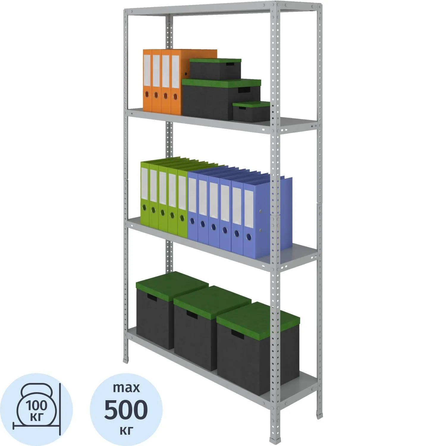 Стеллаж металлический Cobalt Shelf MS180KD/100x30/4 - фото 1