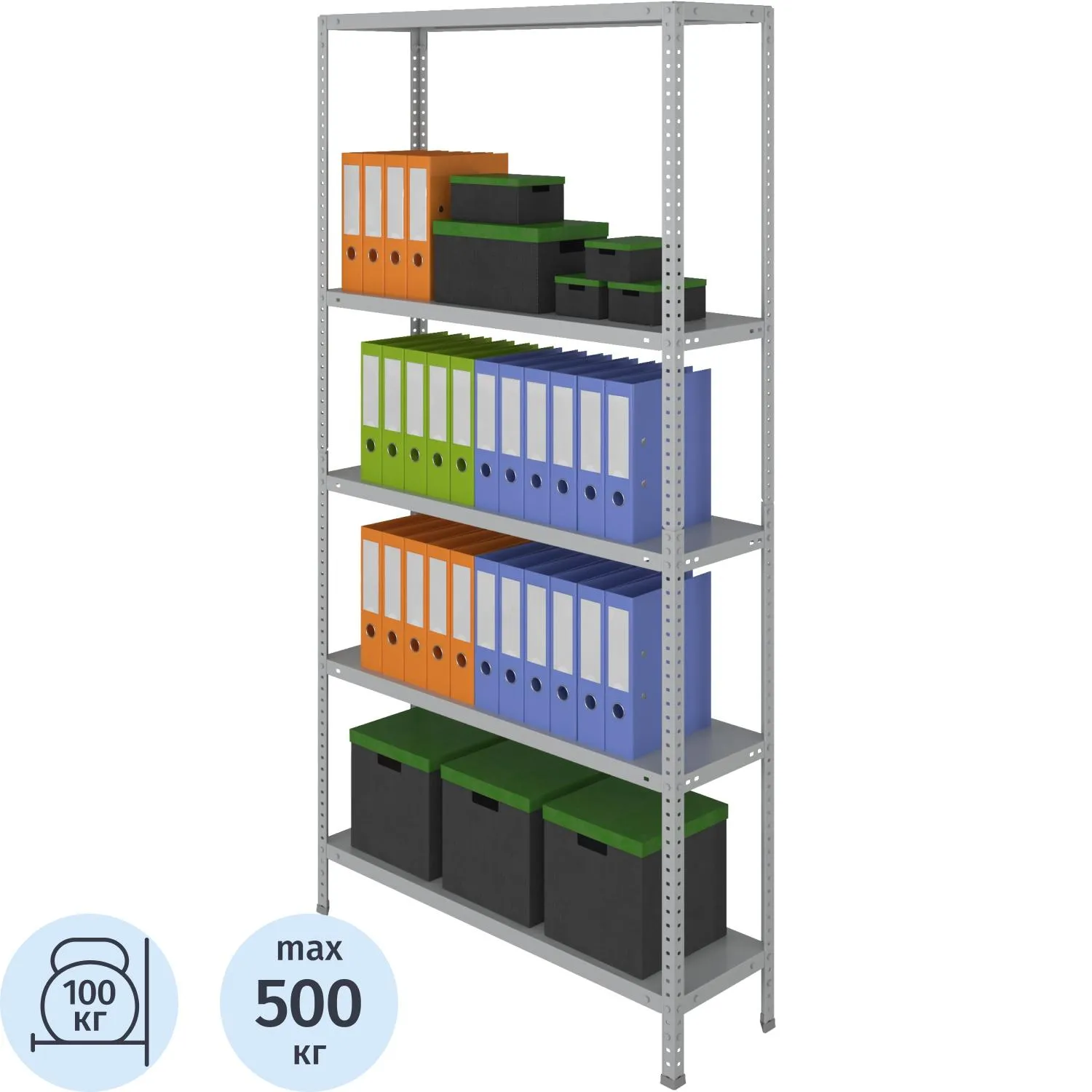 Стеллаж металлический Cobalt Shelf MS200KD/100x30/5 - фото 1