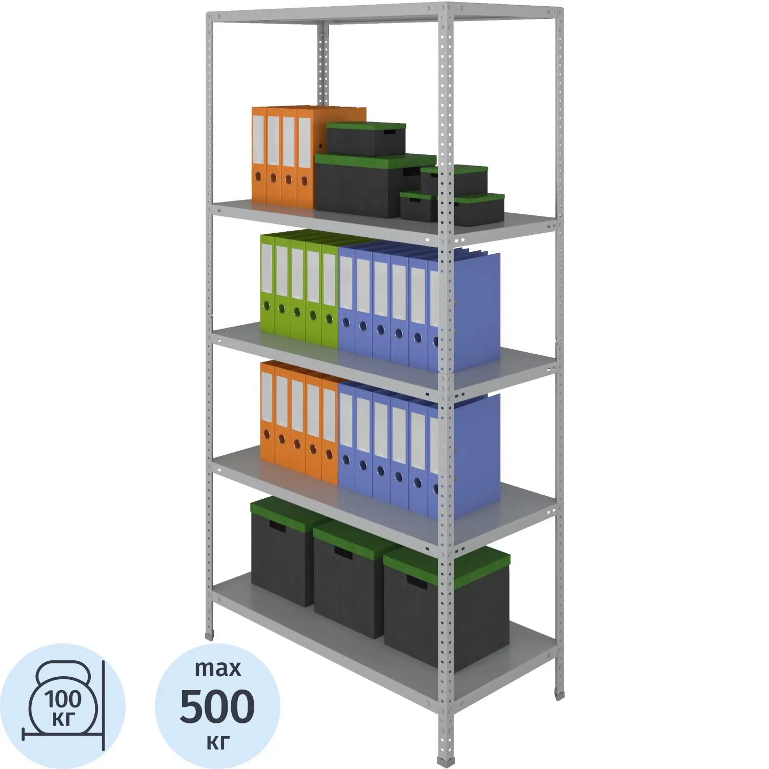 Стеллаж металлический Cobalt Shelf MS200KD/100x50/5 - фото 1