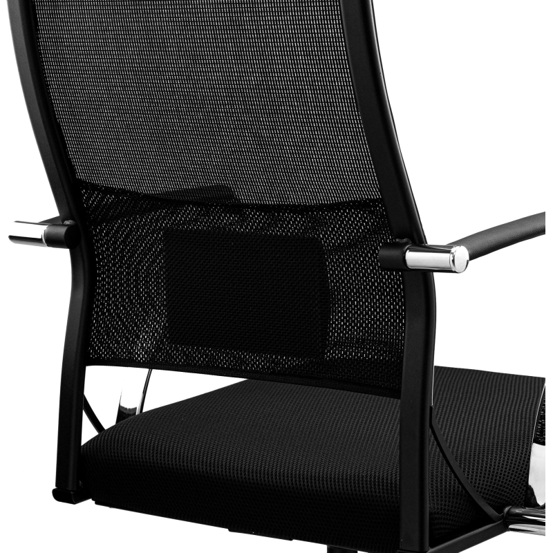 Кресло MT_Sit Air-180/Km00/Wh00/K15cL(M09.B23.G18.W01),черный, хром - фото 5