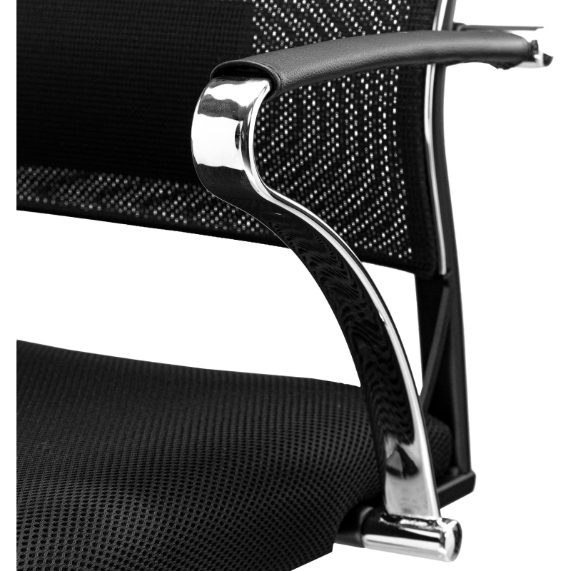 Кресло MT_Sit Air-180/Km00/Wh00/K15cL(M09.B23.G18.W01),черный, хром - фото 8