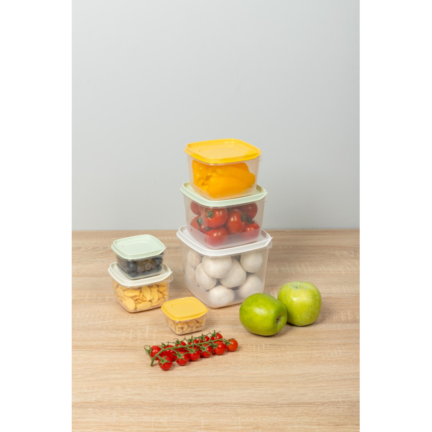 Набор конт.Для продуктов clever 6шт 0,12л+0,25л+0,45л+0,75л+1,2л+2,0л - фото 4