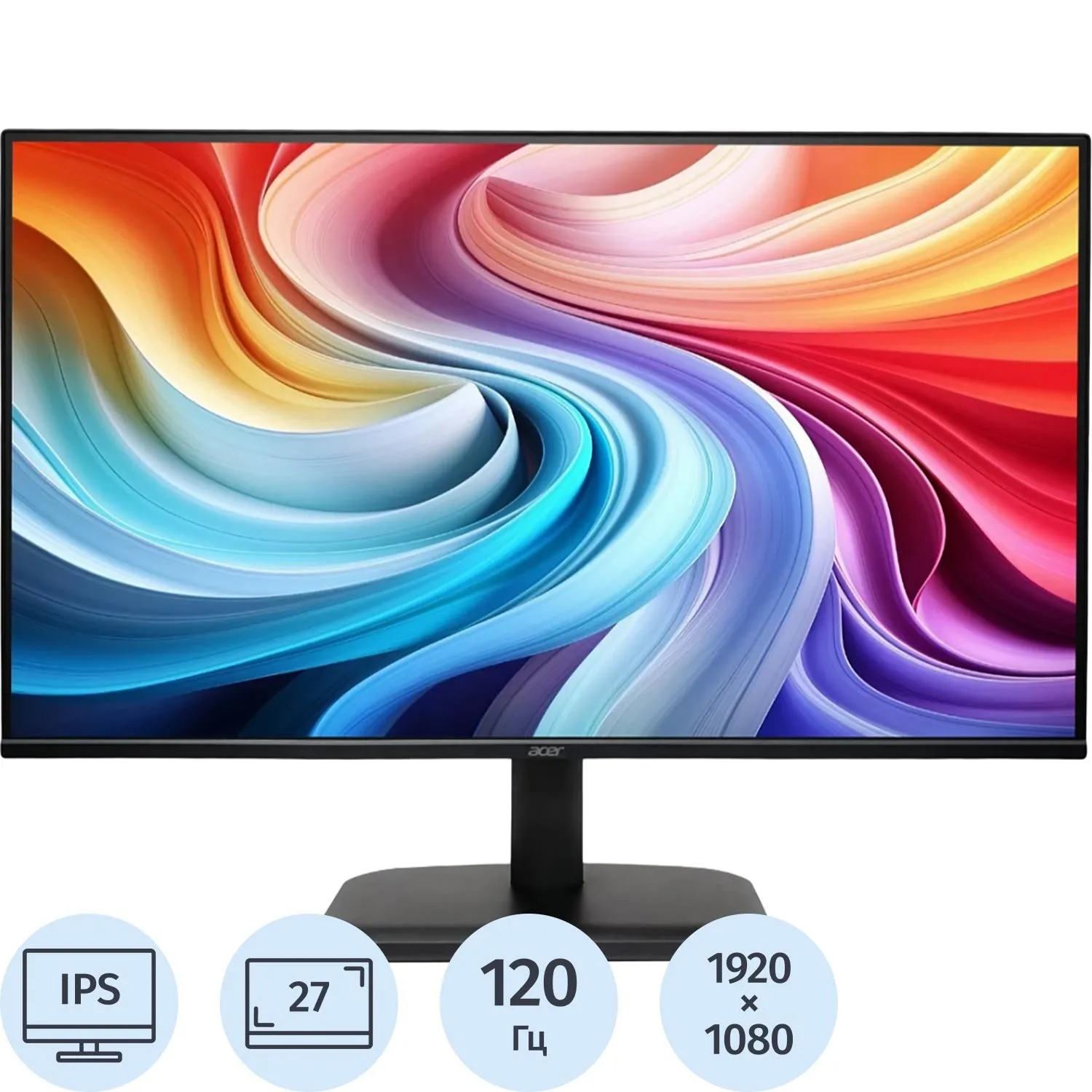 Монитор Acer EK271Gbi (UM.HE1CD.G01)27/FHD/IPS/120Hz/250cd/1ms/HDMI/VGA - фото 1