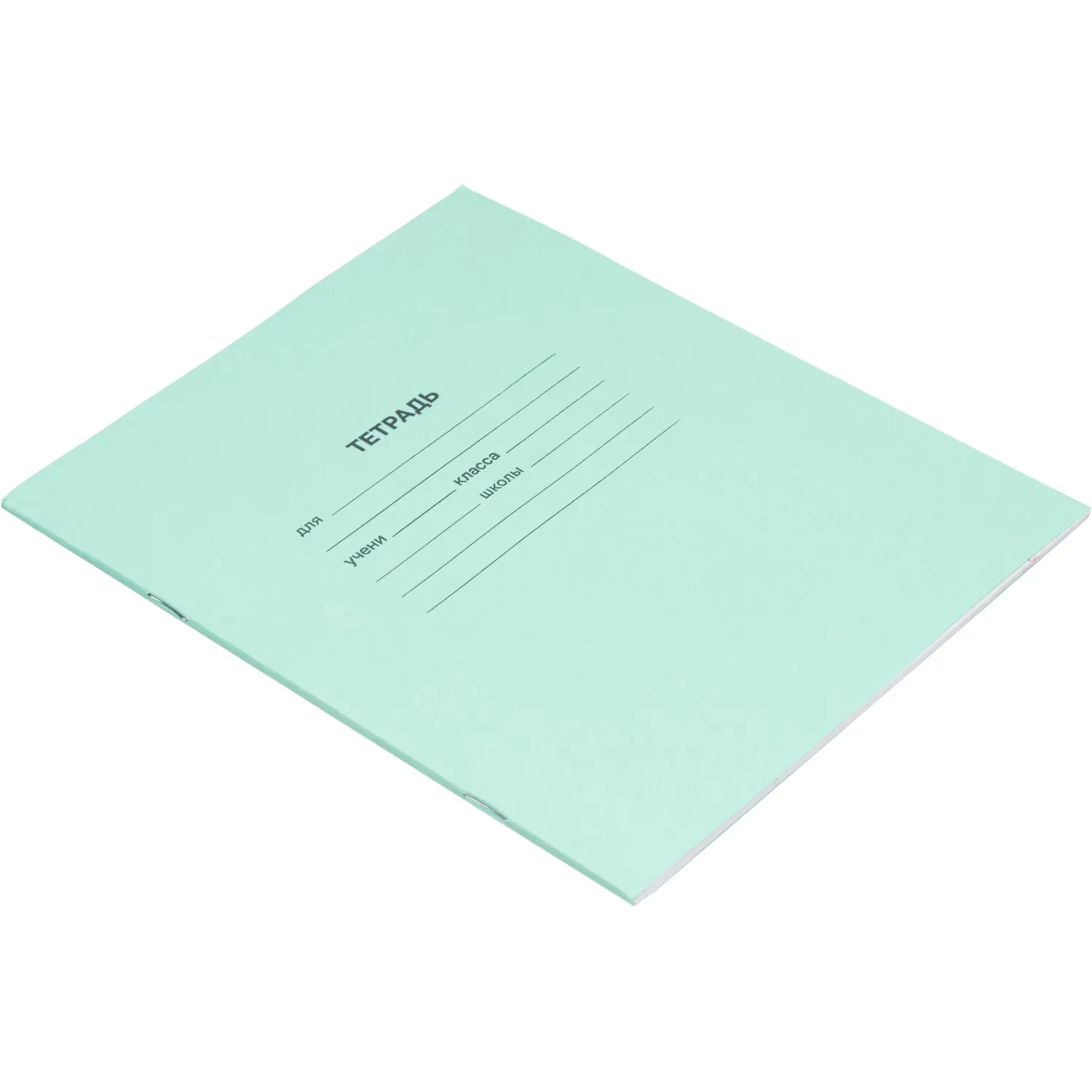Тетрадь  в зеленом офсете 12л., клетка, штука, внутр.блок 100% белизна - фото 4