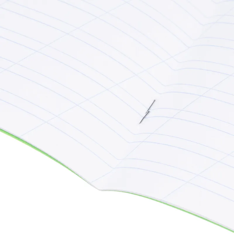 Тетрадь в зеленом офсете  12л., косая линия, штука, внутр.блок 100 - фото 7