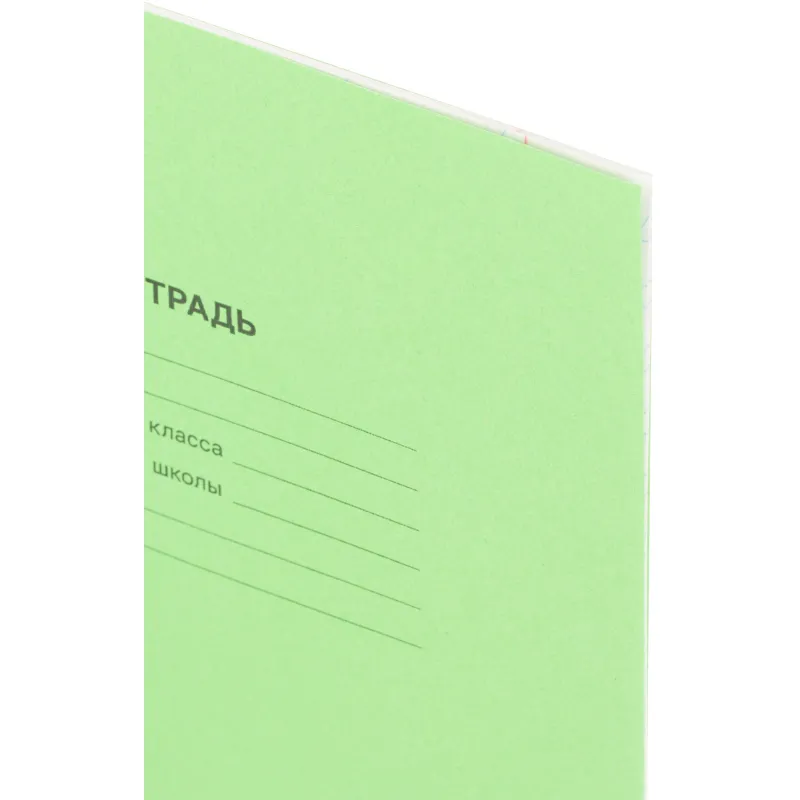 Тетрадь в зеленом офсете 12 л., косая линия уп. по 20 шт.,100% белизна - фото 3
